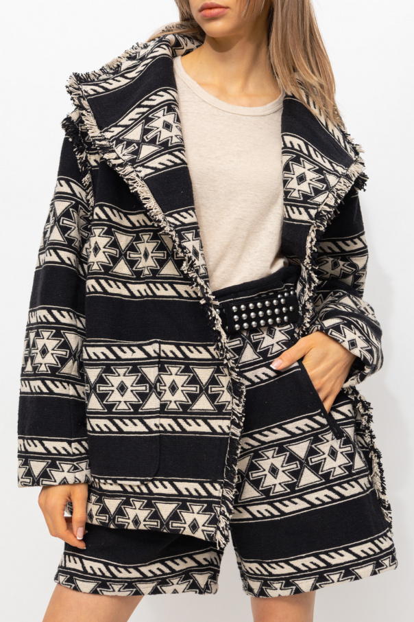 Isabel Marant Étoile - Josialo jacquard coat black - The Corner